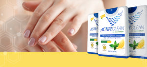 ActiveClean Natural Hand Sanitizer with Hands in background